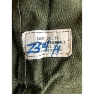 Vintage 1973 Vietnam U.S. Army OG-107 Sateen Shirt
