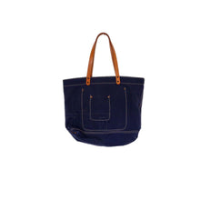 Load image into Gallery viewer, Vintage Blue Tote Bag White Stencil Daniel
