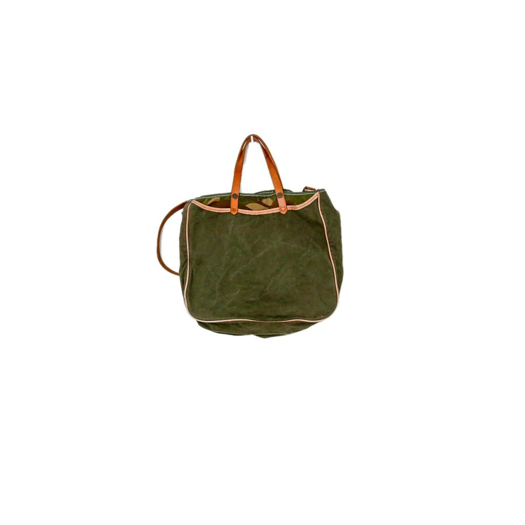 Vintage Messenger Tote Bag with Camouflage