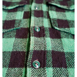 Vintage Woolrich Green Buffalo Plaid Overshirt