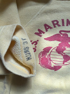 Vintage Post WWII USMC US MARINE CORPS Short Sleeve Sweatshirt