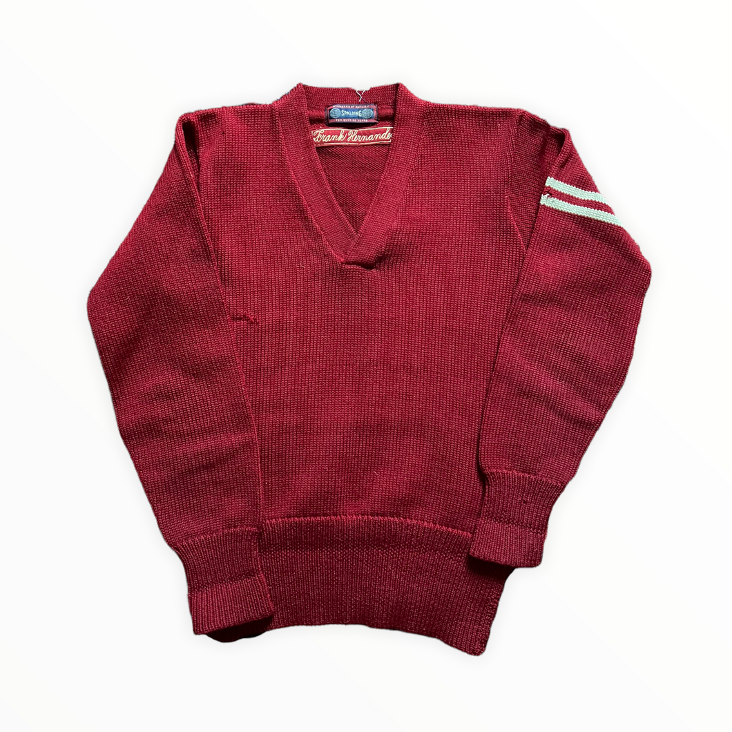 1950s Spalding Varsity V-Neck Sweater