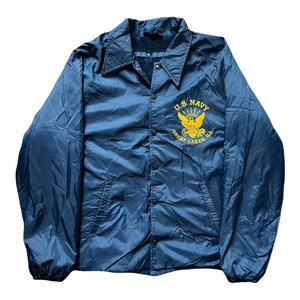 Vintage U.S. Navy Great Lakes Naval Base Fleece Lined Coach Jacket
