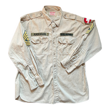 Load image into Gallery viewer, Vietnam U.S. Army 84th Infantry First Sergeant Khaki Officer Shirt Anderson
