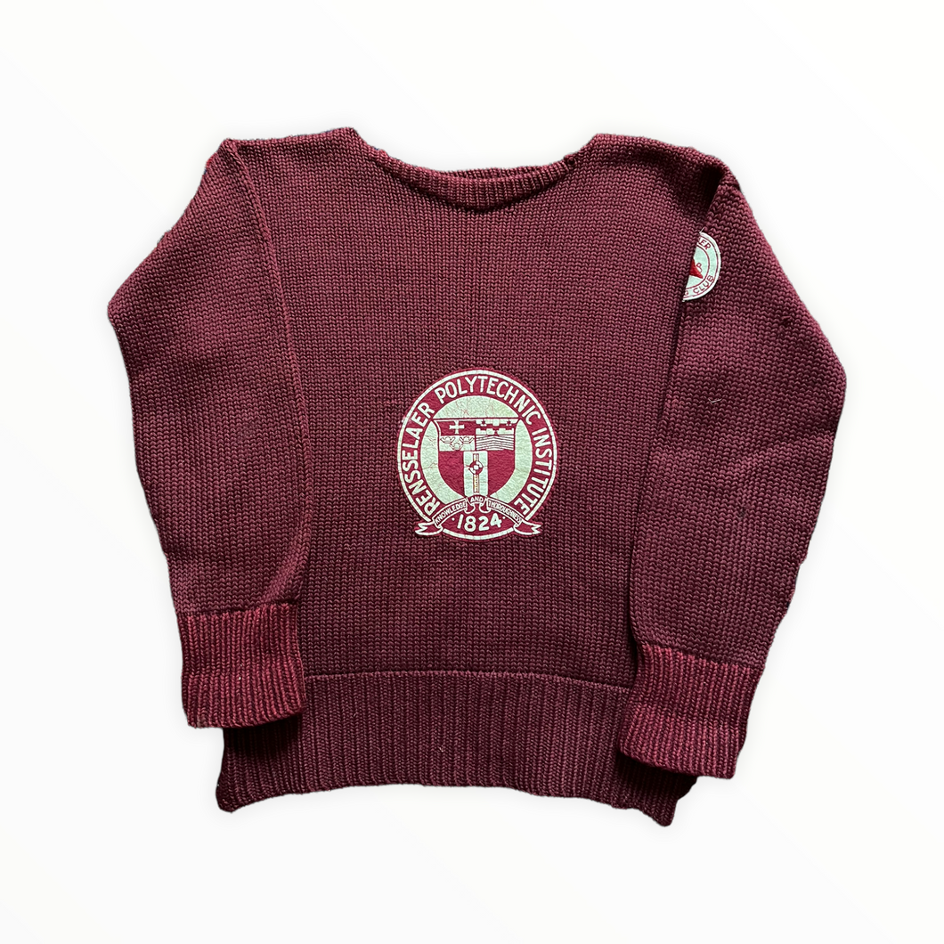 1950s RH Macys & Co Rensselaer Polytechnic Institute Varsity Sweater